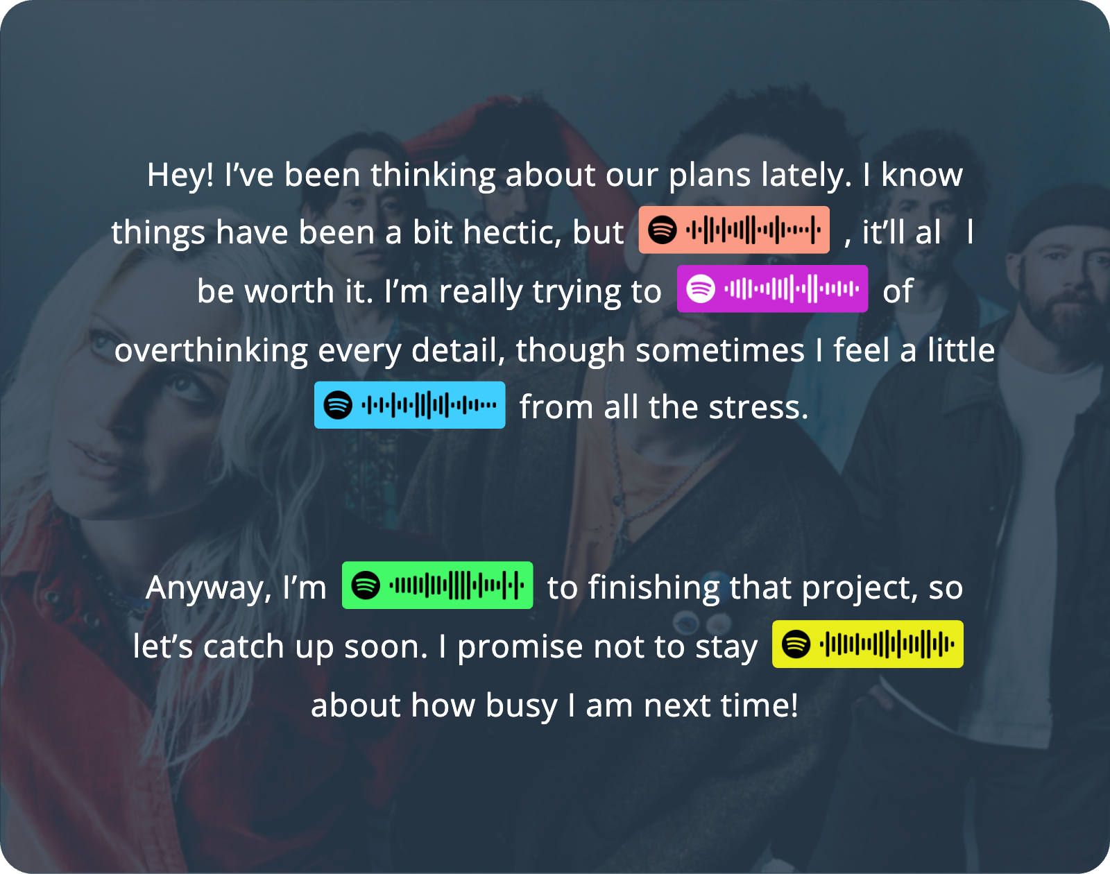 Example final output with Linkin Park song